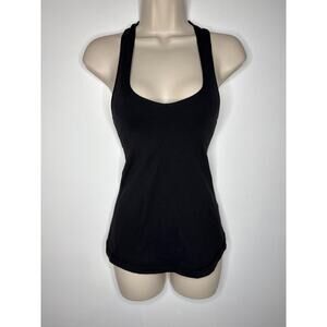 Lululemon Womens Athletic Black Tank Top Size 2